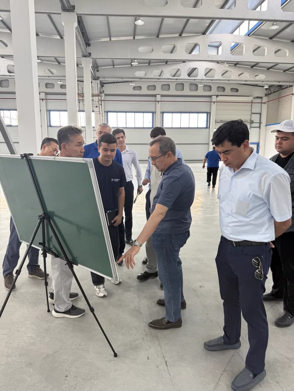 A presentation was given on production capacity and ongoing processes